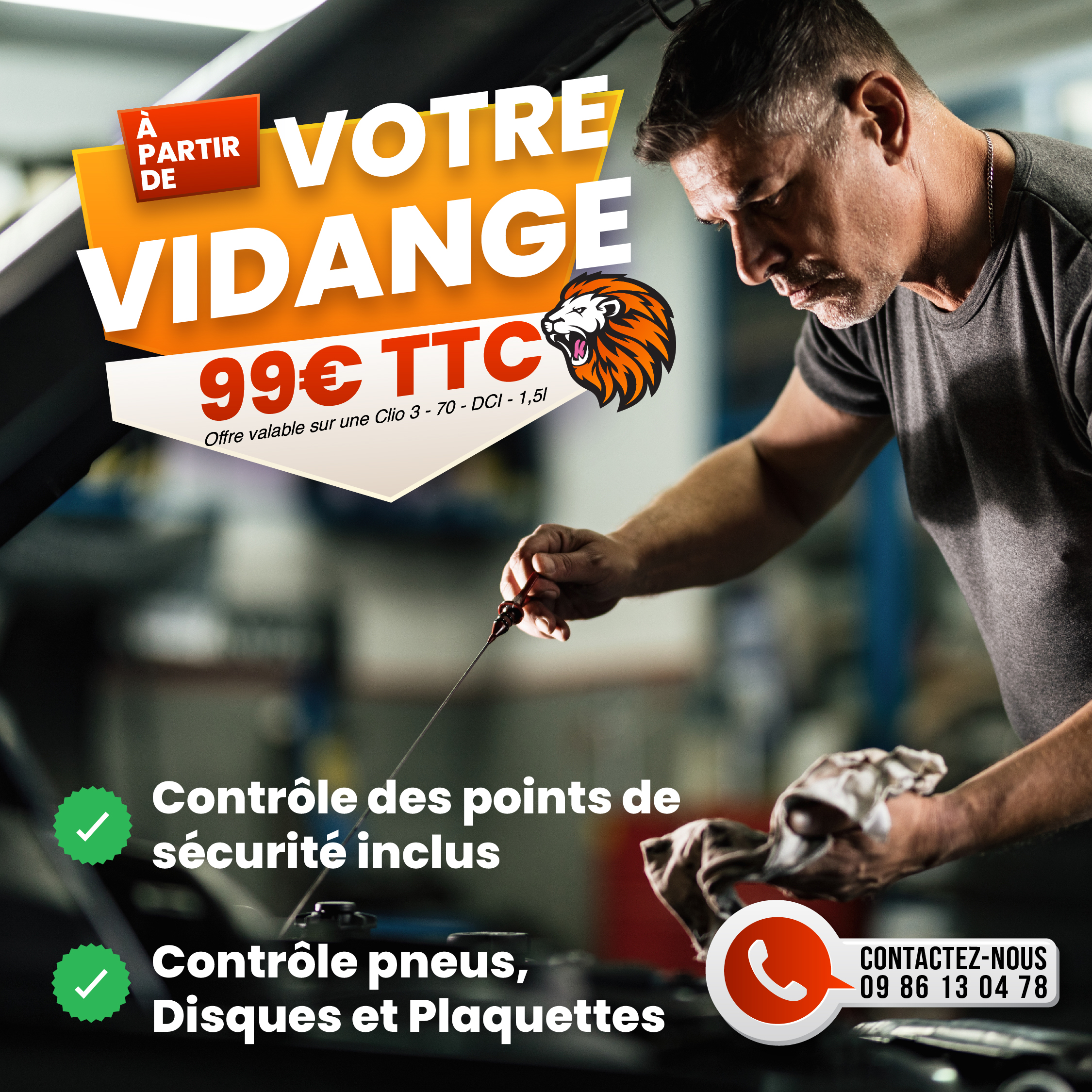 vidange de voiture à la crau à côté de toulon rendez-vous rapide